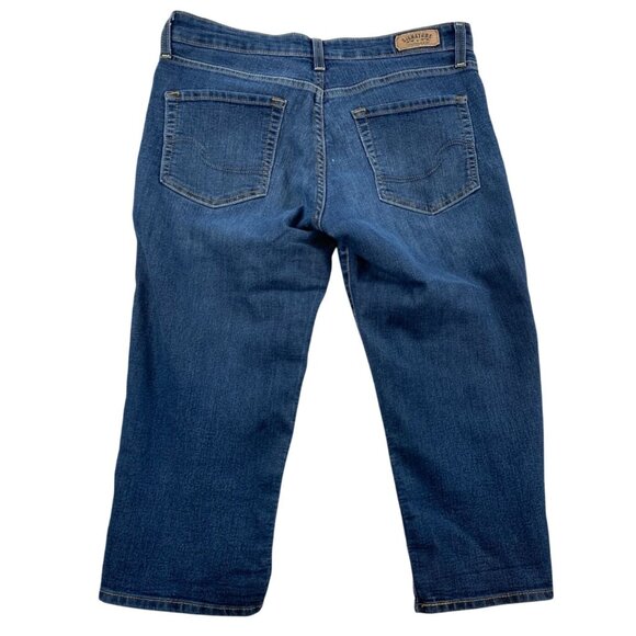 Signature By Levis Womens Jeans Size 8 Mid-Rise Cropped Denim - Picture 2 of 8